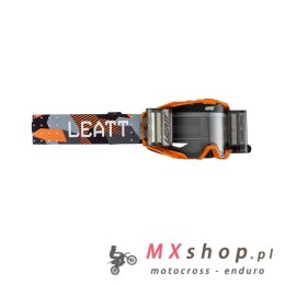 LEATT GOGLE VELOCITY 6.5 ROLL-OFF GOGGLE ORANGE CLEAR 83% - KOLOR POMARAŃCZOWY/SZARY SZYBKA PRZEŹROCZYSTA