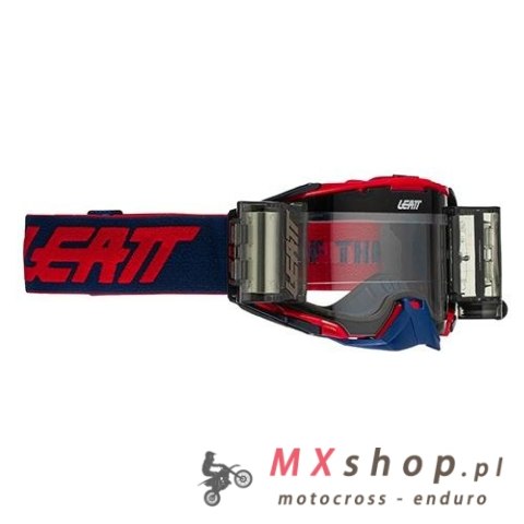 LEATT GOGLE VELOCITY 6.5 ROLL-OFF GOGGLE RED/BLUE LENS CLEAR 83% - KOLOR GRANATOWY/CZERWONY SZYBKA PRZEŹROCZYSTA