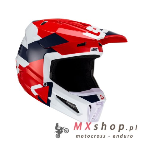 LEATT KASK MOTO 2.5 V23 HELMET ROYAL KOLOR GRANATOWY/CZERWONY/BIAŁY ROZMIAR M (57-58 cm)