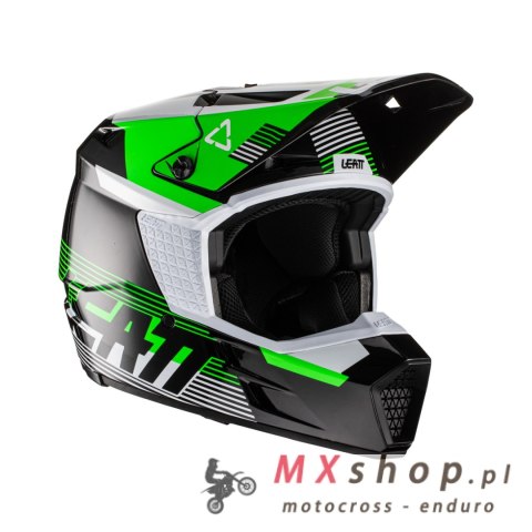 LEATT KASK MOTO 3.5 V22 HELMET BLACK KOLOR CZARNY/ZIELONY ROZMIAR XL (61-62 cm)