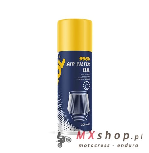 MANNOL AIR FILTER OIL PŁYN (OLEJ) DO NASĄCZANIA FILTRÓW POWIETRZA W SPRAY'U 200ML (9964) (24)