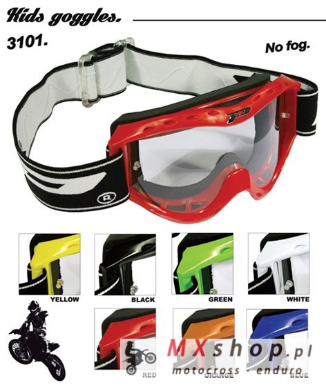 PROGRIP GOGLE PG3101-106 ATZAKI KID DZIECIĘCE KOLOR POMARAŃCZOWY (SZYBA PG3111 PRZEZROCZYSTA 1MM, NO FOG, ANTI UV) (PG3101OR) (3