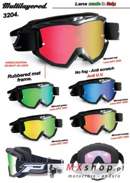 PROGRIP GOGLE PG3204-184 DARK SIDE KOLOR CZARNY MATT (SZYBA PG3247 ŻÓŁTA LUSTRZANA ANTISCRATCH, NO FOG, ANTI UV) (PG3204BKMYL) (
