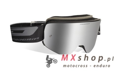 PROGRIP GOGLE PG3205-178 MAGNET KOLOR CZARNY MATT (SZYBA PG3216-120 SREBRNA LUSTRZANA ANTISCRATCH, NO FOG, ANTI UV) - PROMOCJA -