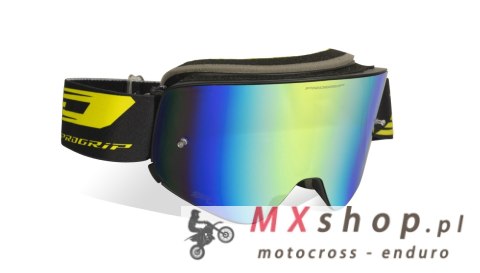 PROGRIP GOGLE PG3205-184 MAGNET KOLOR CZARNY MATT (SZYBA PG3219-105 ŻÓŁTA LUSTRZANA ANTISCRATCH, NO FOG, ANTI UV) - PROMOCJA - S