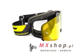PROGRIP GOGLE PG3205-184 MAGNET KOLOR CZARNY MATT (SZYBA PG3219-105 ŻÓŁTA LUSTRZANA ANTISCRATCH, NO FOG, ANTI UV) - PROMOCJA - S