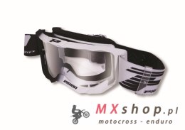 PROGRIP GOGLE PG3300-126 TR VISION KOLOR CZARNY BIAŁY (SZYBA PG3310 PRZEZROCZYSTA ANTISCRATCH, NO FOG, ANTI UV) (PZ3300TR-126) -