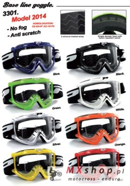 PROGRIP GOGLE PG3301-101 NASWA KOLOR BIAŁY (SZYBA PG3210 ANTISCRATCH, NO FOG, ANTI UV) (PG3301/14WH) (3301-101) - WYCOFANE Z OFE