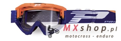 PROGRIP GOGLE PG3450-275 LS RIOT KOLOR POMARAŃCZOWY FLUO NIEBIESKI (SZYBA PG3210, NO FOG, NO SCRACHT) (3450-275 TR) - PROMOCJA -
