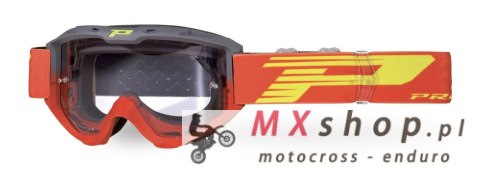 PROGRIP GOGLE PG3450-288 LS RIOT KOLOR SZARY CZERWONY (SZYBA PG3210, NO FOG, NO SCRACHT) (3450-288 TR) - PROMOCJA - STD CENA 279