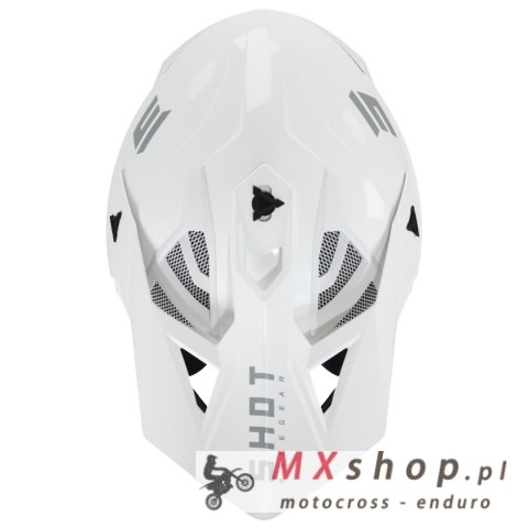 SHOT RACING WYPRZEDAŻ KASK MOTO LITE SOLID WHITE GLOSSY 2.0 KOLOR BIAŁY BŁYSZCZĄCY ROZMIAR L
