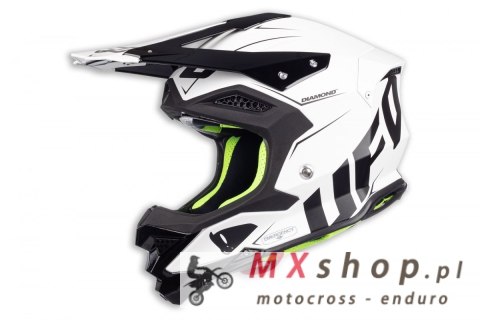 UFO KASK DIAMOND CROSS CARBON FIBERGLASS MADE IN ITALY KOLOR CZARNY/BIAŁY ROZMIAR XL - KOLEKCJA 2022 - WYPRZEDAŻ