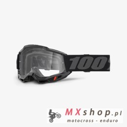 100 PROCENT GOGLE ACCURI 2 BLACK - CLEAR LENS - KOLOR CZARNY SZYBKA PRZEŹROCZYSTA