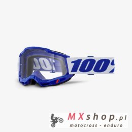 100 PROCENT GOGLE ACCURI 2 BLUE - CLEAR LENS - KOLOR NIEBIESKI/BIAŁY SZYBKA PRZEŹROCZYSTA