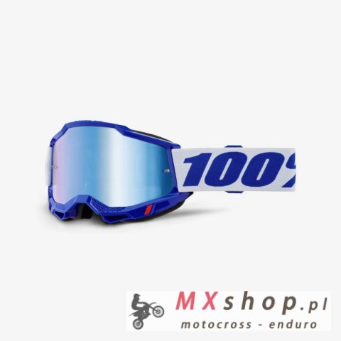 100 PROCENT GOGLE ACCURI 2 BLUE - MIRROR BLUE LENS - KOLOR NIEBIESKI/BIAŁY SZYBKA NIEBIESKIE LUSTRO