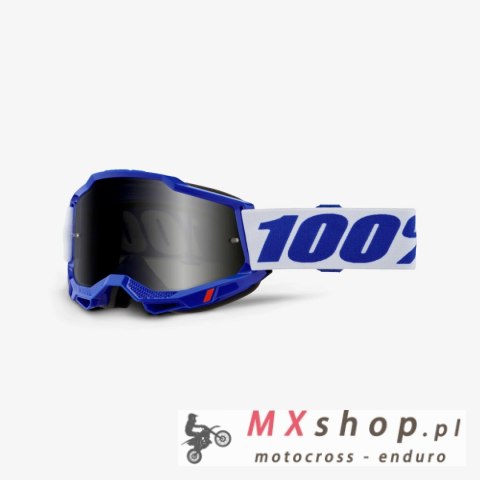 100 PROCENT GOGLE ACCURI 2 ENDURO MOTO BLUE - SMOKE LENS - KOLOR NIEBIESKI/BIAŁY SZYBKA PRZYCIEMNIANA