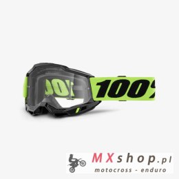 100 PROCENT GOGLE ACCURI 2 NEON YELLOW - CLEAR LENS KOLOR ŻÓŁTY FLUO/CZARNY SZYBA PRZEŹROCZYSTA
