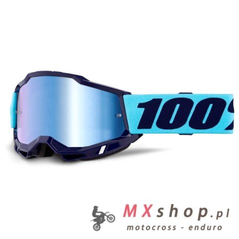 100 PROCENT GOGLE ACCURI 2 VAULTER - MIRROR BLUE LENS KOLOR NIEBIESKI/GRANATOWY SZYBA NIEBIESKIE LUSTRO