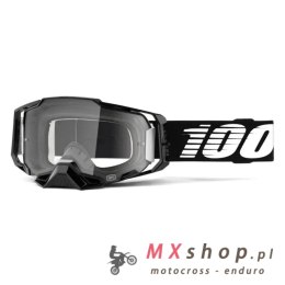 100 PROCENT GOGLE ARMEGA BLACK - CLEAR LENS - KOLOR CZARNY SZYBKA PRZEŹROCZYSTA