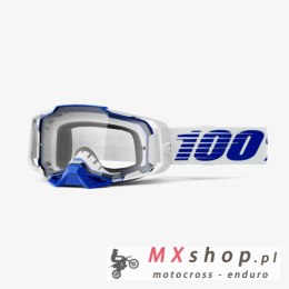 100 PROCENT GOGLE ARMEGA BLUE - CLEAR LENS - KOLOR BIAŁY/NIEBIESKI SZYBKA PRZEŹROCZYSTA