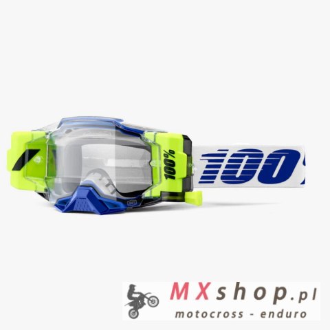 100 PROCENT GOGLE ARMEGA FORECAST ROLL-OFF BLUE - KOLOR NIEBIESKI/BIAŁY/ŻÓŁTY FLUO