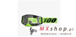 100 PROCENT GOGLE ARMEGA NEON YELLOW - CLEAR LENS - KOLOR ŻÓŁTY FLUO/CZARNY SZYBKA PRZEŹROCZYSTA