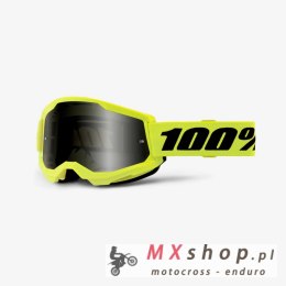 100 PROCENT GOGLE STRATA 2 SAND NEON YELLOW - SMOKE LENS - KOLOR ŻÓŁTY/CZARNY SZYBKA PRZYCIEMNIANA