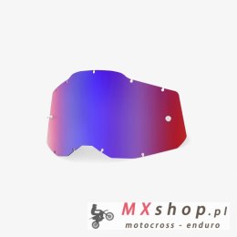 100 PROCENT RC2/AC2/ST2 REPLACEMENT LENS - MIRROR RED/BLUE - SZYBA/SZYBKA DO GOGLI POJEDYNCZA RACECRAFT 2/ ACCURI 2/ STRATA 2 KO