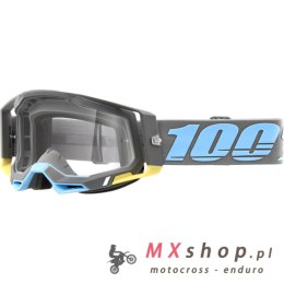 100 PROCENT WYPRZEDAŻ GOGLE RACECRAFT 2 TRINIDAD - CLEAR LENS - KOLOR SZARY/NIEBIESKI/ŻÓŁTY SZYBKA PRZEŹROCZYSTA