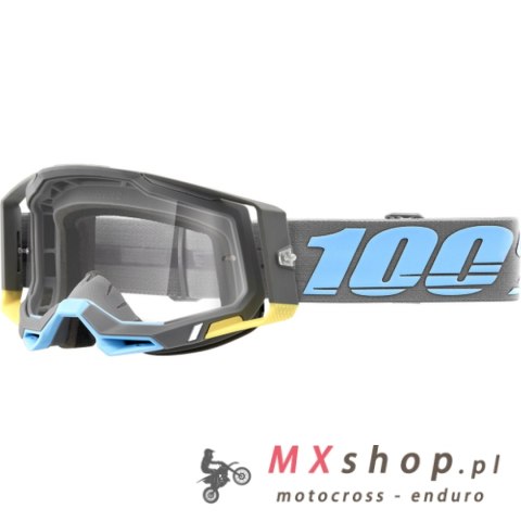 100 PROCENT WYPRZEDAŻ GOGLE RACECRAFT 2 TRINIDAD - CLEAR LENS - KOLOR SZARY/NIEBIESKI/ŻÓŁTY SZYBKA PRZEŹROCZYSTA
