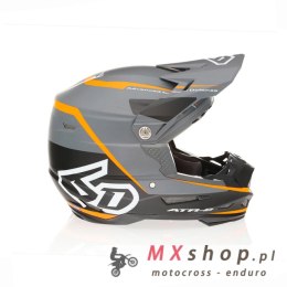 6D HELMETS KASK CROSS/ENDURO MODEL ATR-2 ALPHA NEON ORANGE KOLOR CZARNY/SZARY/POMARAŃCZOWY/BIAŁY ROZMIAR L ( 58 - 59 CM )