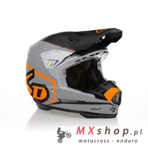 6D HELMETS KASK CROSS/ENDURO MODEL ATR-2 DELTA NEON ORANGE KOLOR CZARNY/SZARY/POMARAŃCZOWY ROZMIAR M ( 57 - 58 CM )