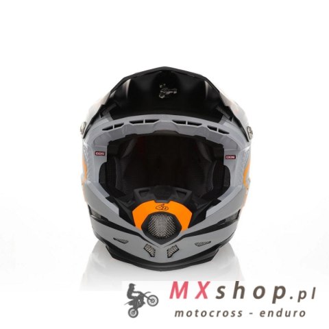 6D HELMETS KASK CROSS/ENDURO MODEL ATR-2 DELTA NEON ORANGE KOLOR CZARNY/SZARY/POMARAŃCZOWY ROZMIAR M ( 57 - 58 CM )