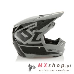 6D HELMETS KASK CROSS/ENDURO MODEL ATR-3 HEX GLOSS BLACK KOLOR CZARNY/SZARY ROZMIAR L ( 58 - 59 CM )