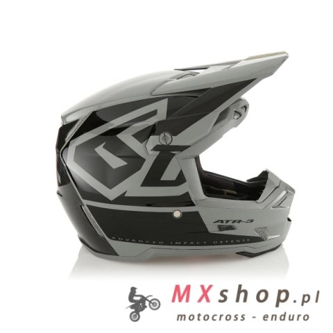 6D HELMETS KASK CROSS/ENDURO MODEL ATR-3 HEX GLOSS BLACK KOLOR CZARNY/SZARY ROZMIAR L ( 58 - 59 CM )