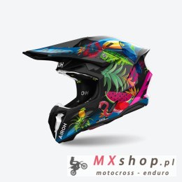 AIROH KASK CROSS / ENDURO / ATV / QUAD TWIST 3 AMAZONIA KOLOR CZARNY/ZIELONY/CZERWONY ROZMIAR M
