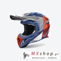 AIROH PROMOCJA KASK CROSS / ENDURO / ATV / QUAD AVIATOR ACE 2 ENGINE CERULEAN GLOSS KOLOR POMARAŃCZOWY/BIAŁY/NIEBIESKI ROZMIAR M