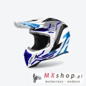 AIROH PROMOCJA KASK CROSS / ENDURO / ATV / QUAD AVIATOR ACE 2 GROUND BLUE GLOSS KOLOR SZARY/BIAŁY/NIEBIESKI ROZMIAR L