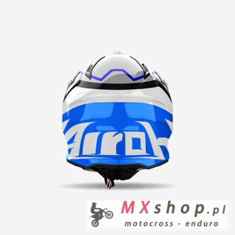 AIROH PROMOCJA KASK CROSS / ENDURO / ATV / QUAD AVIATOR ACE 2 GROUND BLUE GLOSS KOLOR SZARY/BIAŁY/NIEBIESKI ROZMIAR L