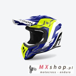 AIROH PROMOCJA KASK CROSS / ENDURO / ATV / QUAD AVIATOR ACE 2 GROUND KOLOR BIAŁY/NIEBIESKI/ŻÓŁTY FLUO ROZMIAR L