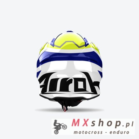 AIROH PROMOCJA KASK CROSS / ENDURO / ATV / QUAD AVIATOR ACE 2 GROUND KOLOR BIAŁY/NIEBIESKI/ŻÓŁTY FLUO ROZMIAR L