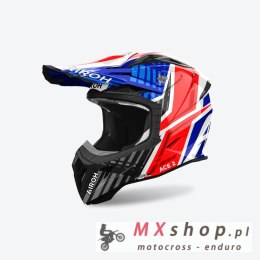 AIROH PROMOCJA KASK CROSS / ENDURO / ATV / QUAD AVIATOR ACE 2 PROUD KOLOR BIAŁY/NIEBIESKI/CZERWONY ROZMIAR L