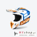 AIROH PROMOCJA KASK CROSS / ENDURO / ATV / QUAD AVIATOR ACE 2 SAKE ORANGE GLOSS KOLOR POMARAŃCZOWY/BIAŁY/NIEBIESKI ROZMIAR M