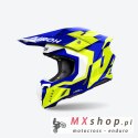 AIROH PROMOCJA KASK CROSS / ENDURO / ATV / QUAD TWIST 3 DIZZY KOLOR BIAŁY/NIEBIESKI/ŻÓŁTY FLUO ROZMIAR M