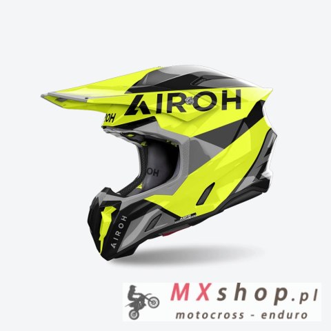 AIROH PROMOCJA KASK CROSS / ENDURO / ATV / QUAD TWIST 3 KING KOLOR SZARY/CZARNY/ŻÓŁTY FLUO ROZMIAR M