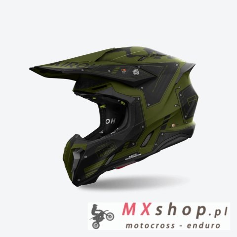 AIROH PROMOCJA KASK CROSS / ENDURO / ATV / QUAD TWIST 3 MILITARY MATT KOLOR ZIELONY/CZARNY MAT ROZMIAR XL