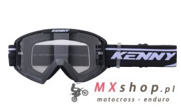 KENNY RACING GOGLE MODEL TRACK BLACK - CLEAR LENS - KOLOR CZARNY/BIAŁY SZYBKA PRZEŹROCZYSTA