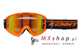 KENNY RACING GOGLE MODEL TRACK+ KID / JUNIOR / DZIECIĘCE ORANGE - RED LENS - KOLOR POMARAŃCZOWY/CZARNY SZYBKA CZERWONE LUSTRO
