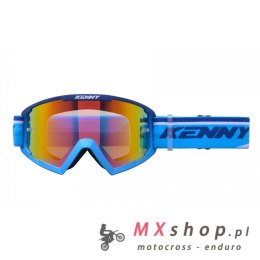 KENNY RACING GOGLE MODEL TRACK+ NAVY BLUE - REDLENS - KOLOR NIEBIESKI/BIAŁY SZYBKA CZERWONE LUSTRO
