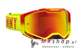 KENNY RACING GOGLE MODEL VENTURY RED/YELLOW KOLOR ŻÓŁTY FLUO/CZERWONY SZYBA CZERWONE LUSTRO